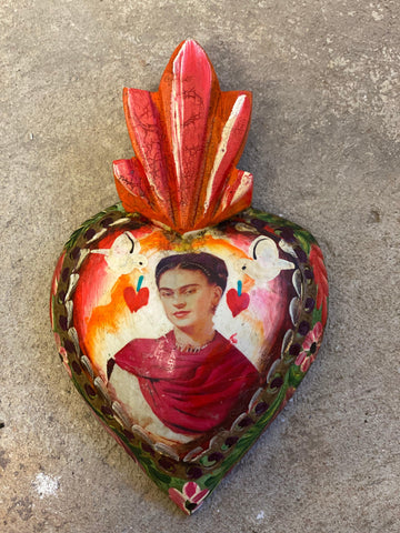 Hand Painted Frida Sacred Heart - Onslow Street